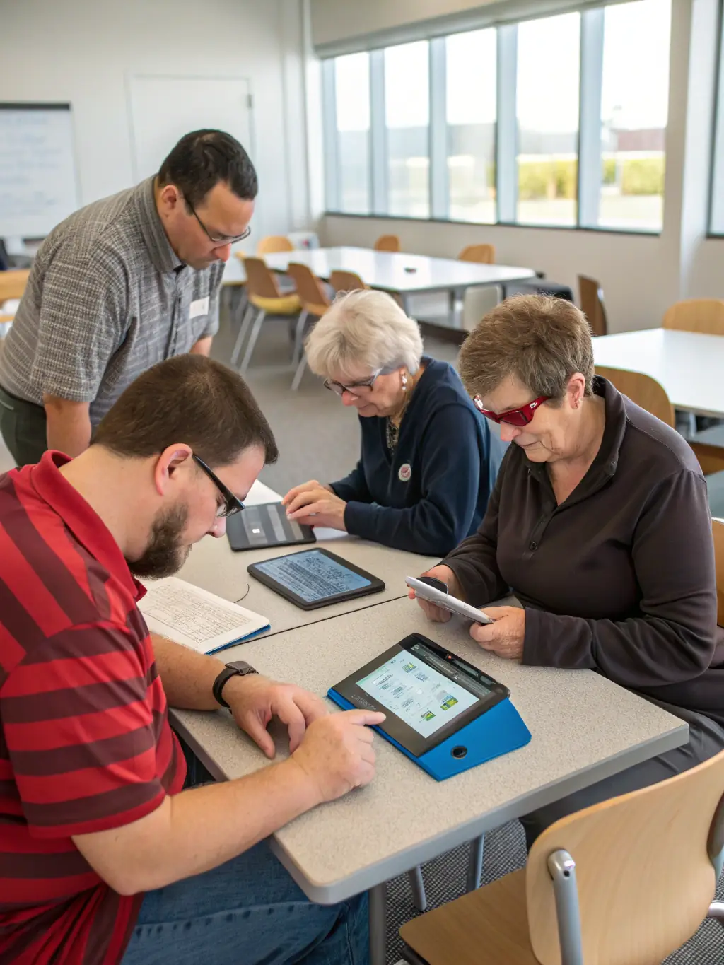 A training session in progress, with participants actively learning about web accessibility best practices and techniques.